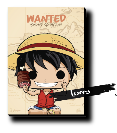 One Piece Luffy Comiendo Funko Cuadro