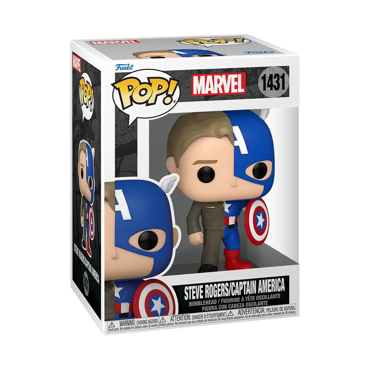 Funko Pop! Marvel – Captain America / Steve Rogers – Figurine Vinyle 9,5 Cm