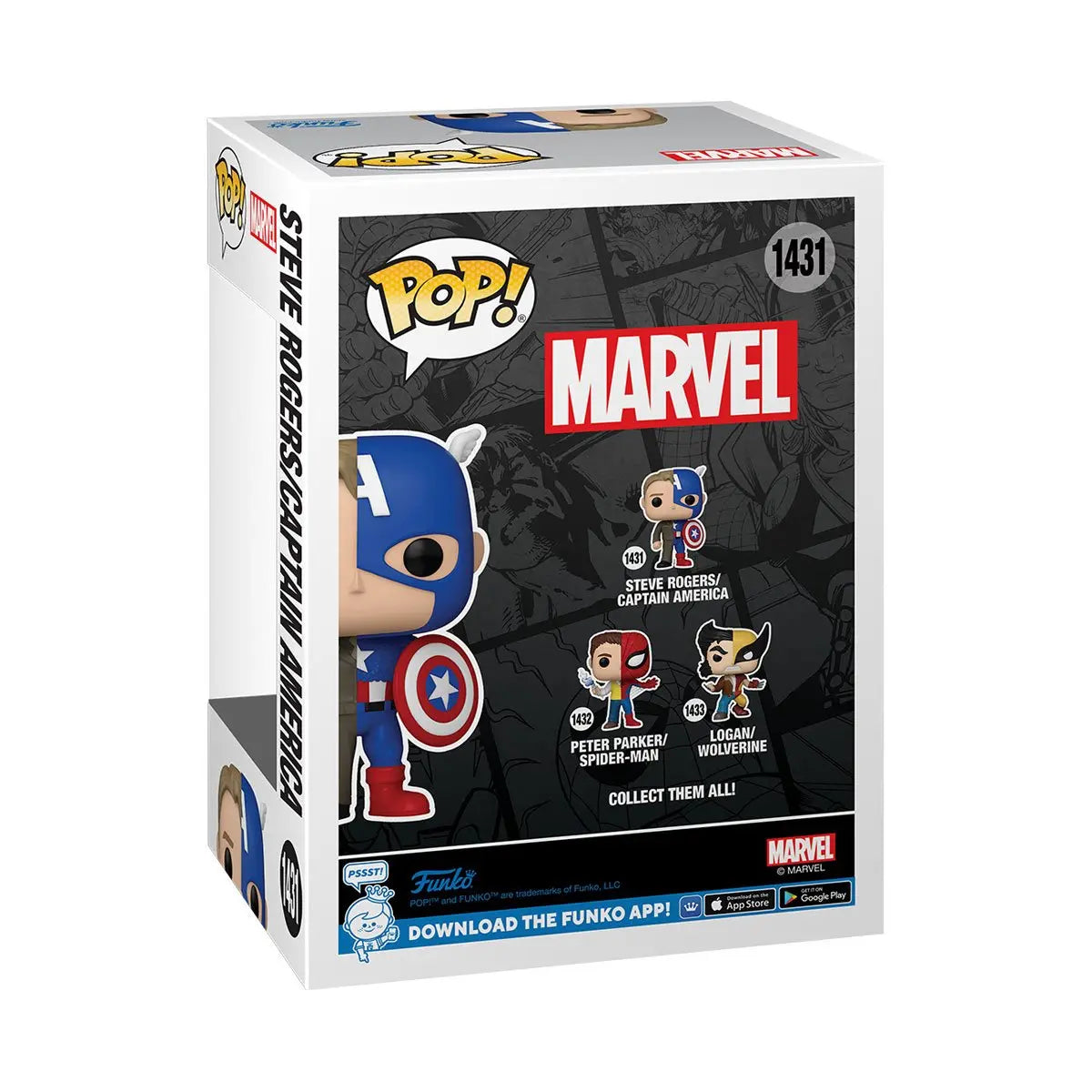 Funko POP Marvel: Split - Captain America/Steve Rogers Renkli Figür Funko POP Marvel: Split - Captain America/Steve Rogers Renkli Figür