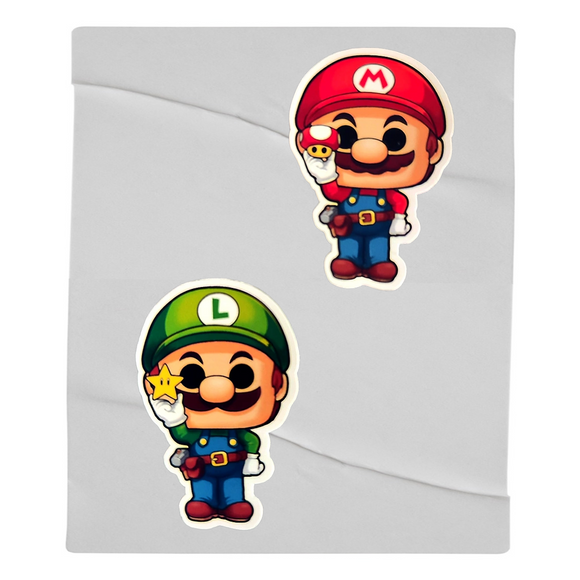 Mario y Luigi Funko Sticker 2-Pack