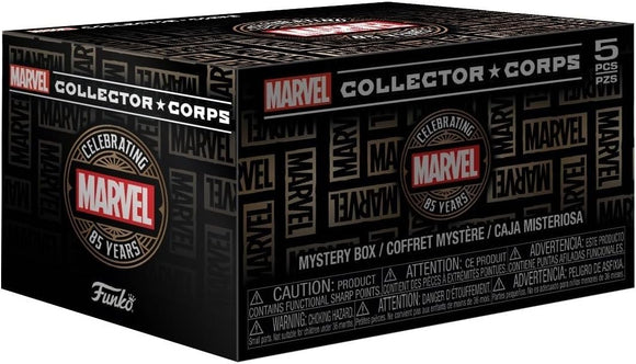 Box Collector Mavel 85 aniversario de Marvel Funko Pop Talla M