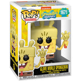 Bob Esponja: Mundo Guante 25 aniversario Funko Pop en caja