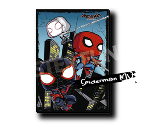 Spider-Verse: Gwen, Miles Morales y SpiderMan Marvel Funko Cuadro