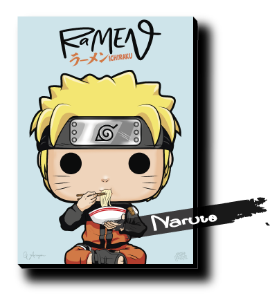 Naruto comiendo Fideos Funko Cuadro