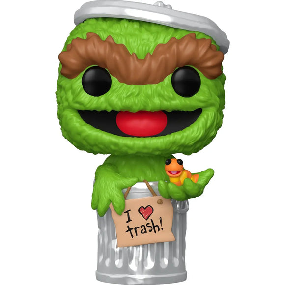 Plaza Sésamo Óscar el Gruñón con Slimey Funko Pop