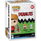 Funko Pop Peanuts Christmas Charlie Brown con un arbol 3