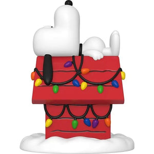 Peanuts Snoopy on Doghouse Navidad Deluxe Funko Pop