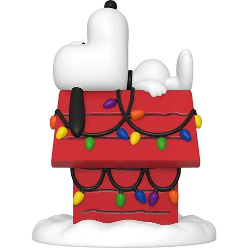 Peanuts Snoopy on Doghouse Navidad Deluxe Funko Pop