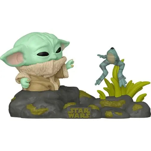 Star Wars: The Mandalorian Grogu with Frog Deluxe Funko Pop