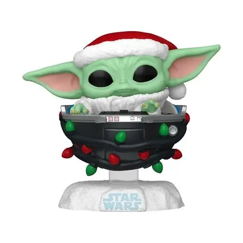 Star Wars: The Mandalorian Holiday Grogu en cochecito de bebé Funko Pop