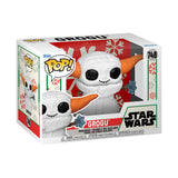 Star Wars: The Mandalorian Holiday muñeco de nieve Grogu Funko Pop