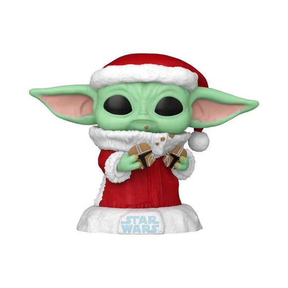 Star Wars: The Mandalorian Holiday Santa Grogu con Galletas Funko Pop