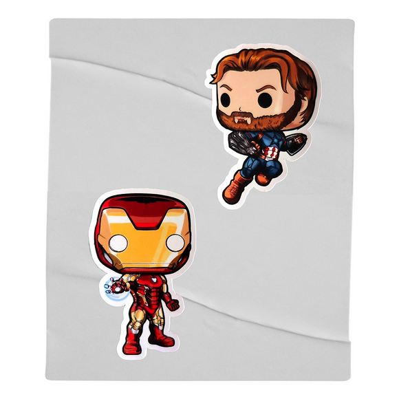 Capitán America y Iron Man Funko Sticker 2-Pack