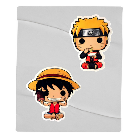 Naruto y Luffy Funko Sticker 2-Pack