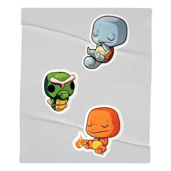 Squirtle, Caterpie y Charmander Funko Sticker 3-Pack