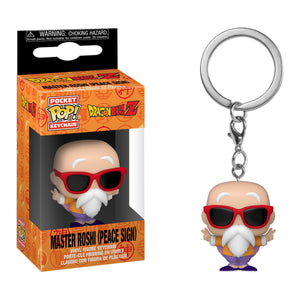 Dragon Ball Z Maestro Roshi Peace Sign Funko Pocket Pop Llavero