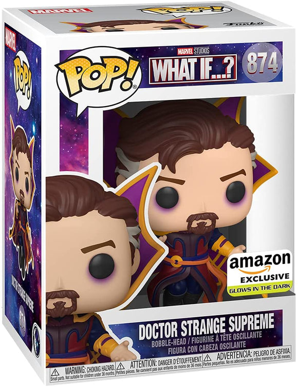 Marvel Funko Pop! Marvel: What If? - Doctor Strange Supreme, Glow in The Dark Amazon Exclusive Edition